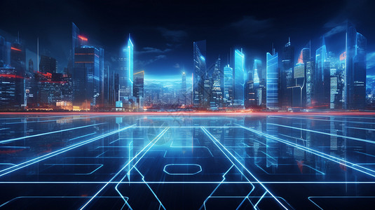 未来科技城市背景图片
