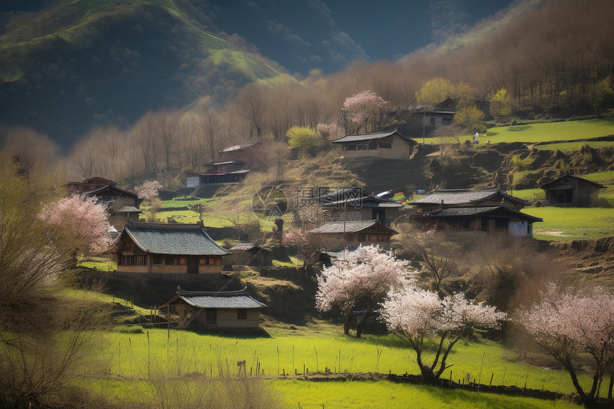 乡村美丽的风景图片