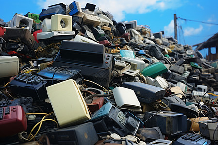电子废弃物电子垃圾背景