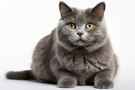 一只灰白色猫背景图片