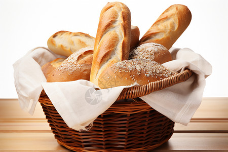 法式长棍面包可口的法式面包背景