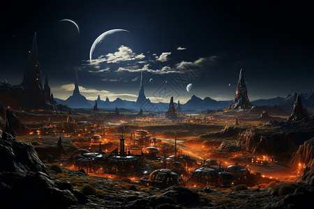 新文明探索火星的光明未来设计图片
