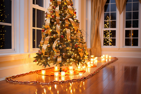 节日圣诞树装饰图片