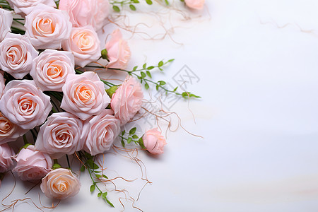 婚礼婚礼表设置清新的夏日玫瑰背景