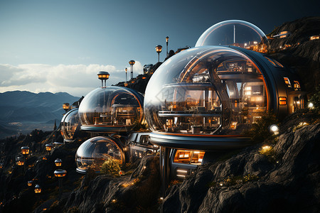 安家火星繁荣的未来城市设计图片