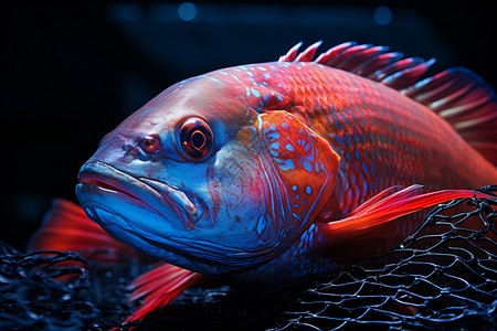 彩色海洋鱼类海洋生物多样性背景