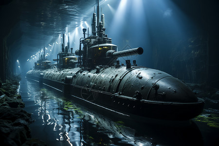 层压船体虚拟核动力潜艇模型设计图片