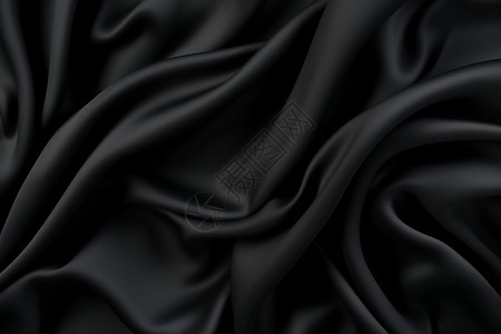 柔软的黑色布料高清图片