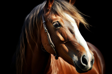 棕色的骏马普拉亚一匹母马高清图片