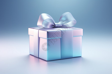 梦幻蓝色礼盒背景图片