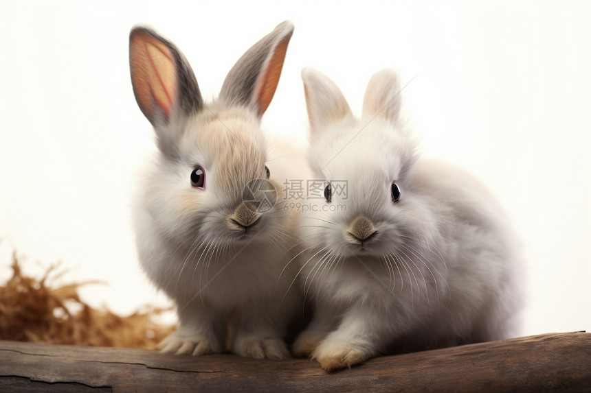 两只兔子图片