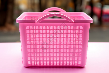 粉色塑料篮子背景图片