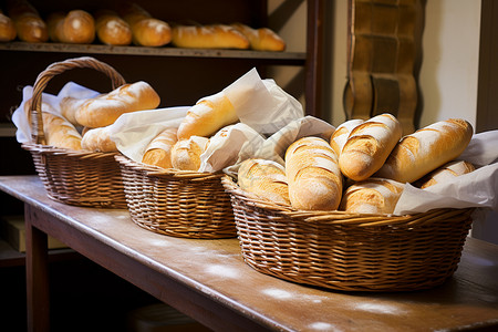 面包房面包法国面包店高清图片