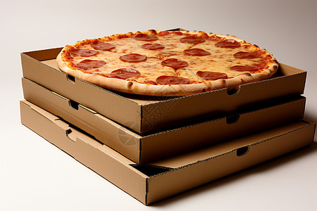 披萨盒子美味的披萨背景