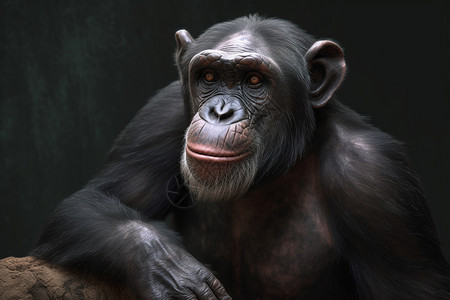 猴子森林可爱的黑猩猩背景