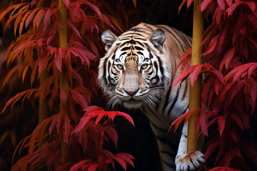 丛林里面的老虎图片