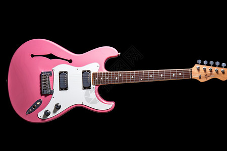 美观的粉色吉他背景图片