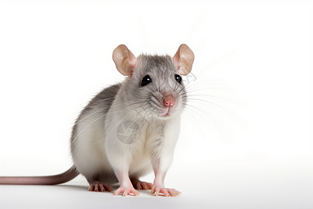 一只棕色小老鼠背景图片