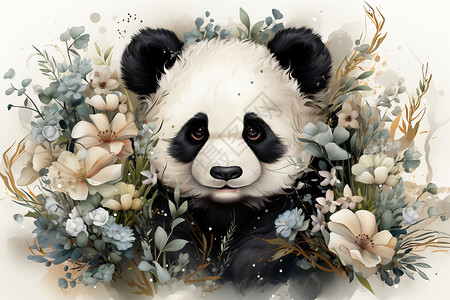 熊猫萌萌的背景图片