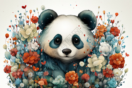 国宝熊猫背景图片