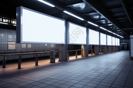 空荡荡的地铁站图片