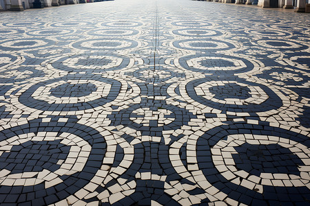 广场瓷砖路背景图片