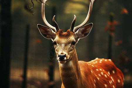 深林中的鹿背景图片