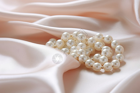 珍珠与丝绸的组合图片