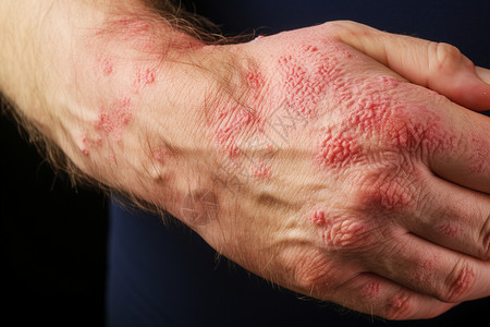 过敏的手臂湿疹红疹高清图片
