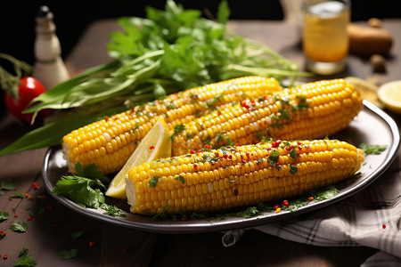 煮玉米背景图片