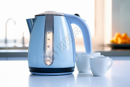 科技茶壶热水壶和被子背景