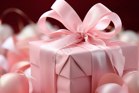 粉色的礼品盒背景图片