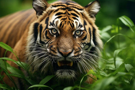 老虎设计素材森林中的老虎背景