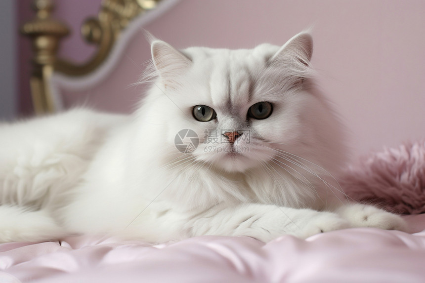 可爱的白色猫咪图片