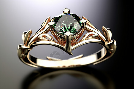 绿宝石戒指背景图片