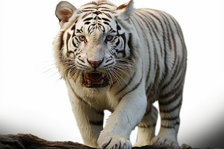 黑色和白色皮毛动物园的白虎背景