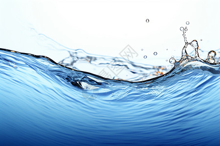 蓝色气泡水泡水波纹中的水泡插画