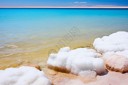 晶莹剔透的海盐背景图片