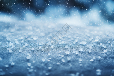雪晶体朦胧的景色设计图片