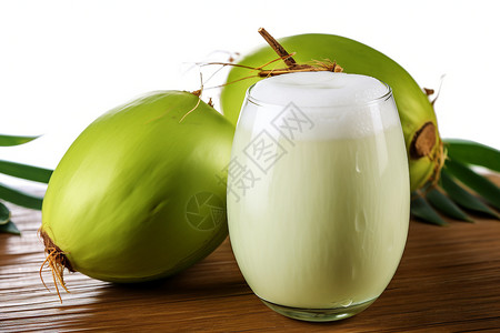 椰子饮品清爽的夏日椰子背景