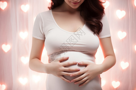 孕前体检优雅的怀孕女子背景