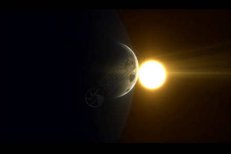 太阳黑旋转月球设计图片