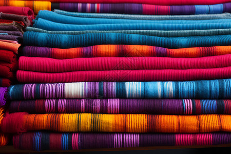 五彩斑斓的手工织品图片