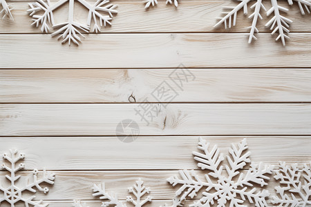 木质的雪花背景背景图片