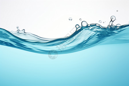 清新水波纹干净透明的水滴高清图片