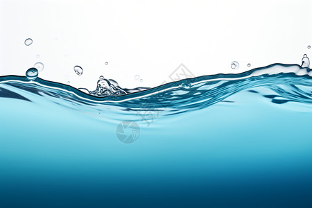 淡蓝色的水干净透明的水滴高清图片