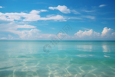 碧海蓝天透明的海水高清图片
