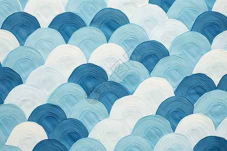 蓝白条纹素材蓝白条纹装饰的现代纸质工艺品插画