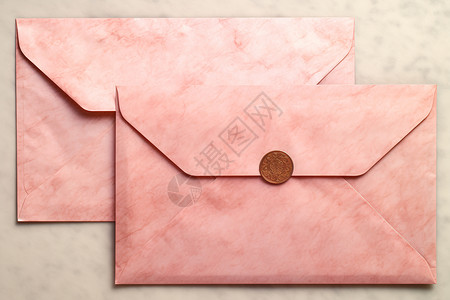 信封礼品卡粉色信封背景