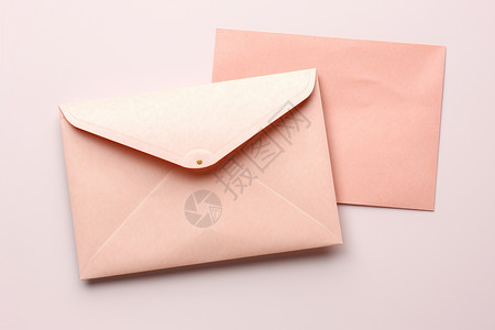 信封礼品卡粉色信件背景
